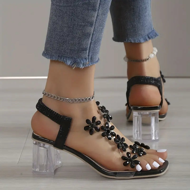 Serene | Women's Rhinestone Block Heel Sandals