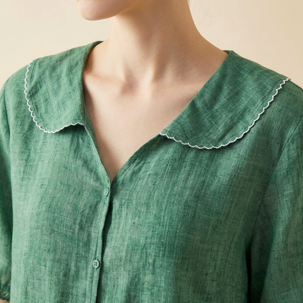 Clara Cotton-Linen Blouse