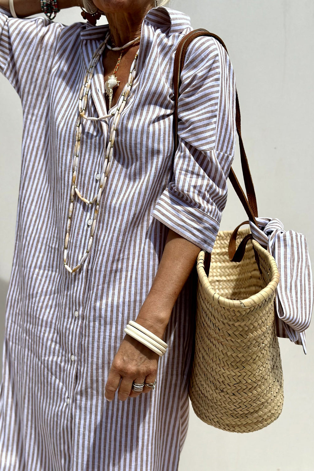Faith - Striped Shirt Dress