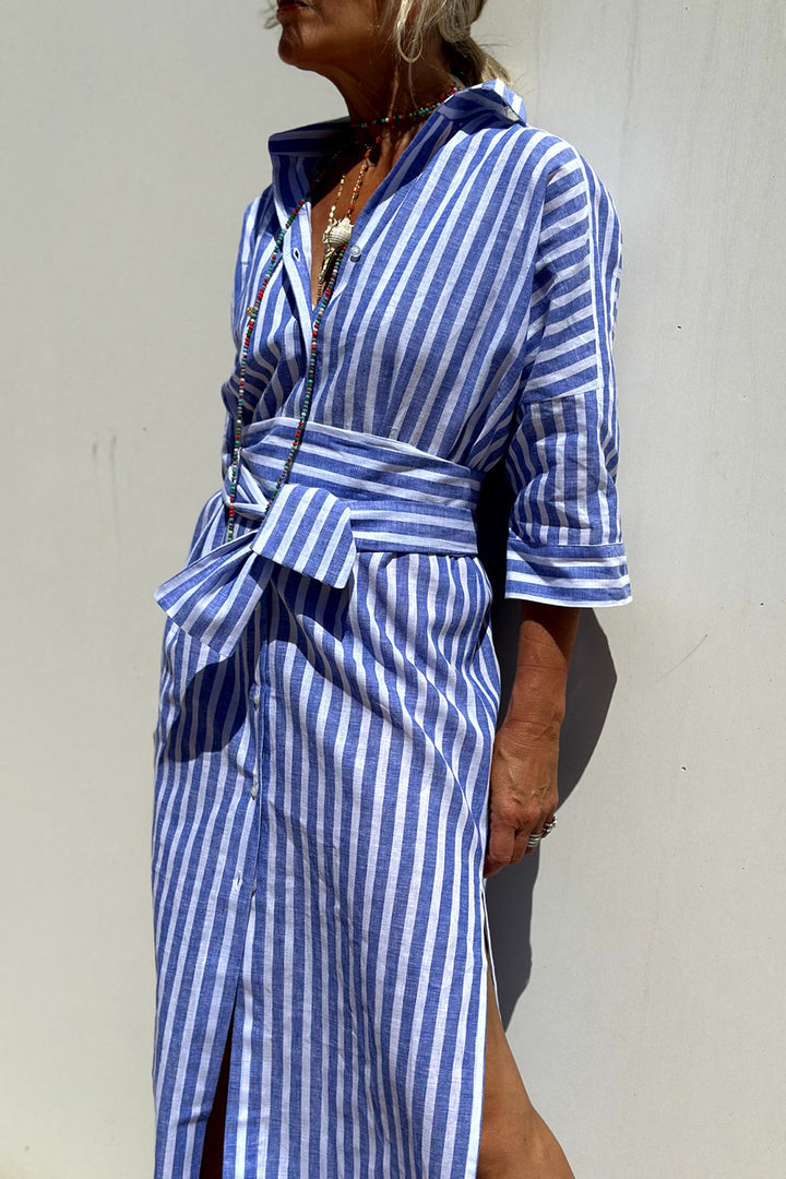 Faith - Striped Shirt Dress