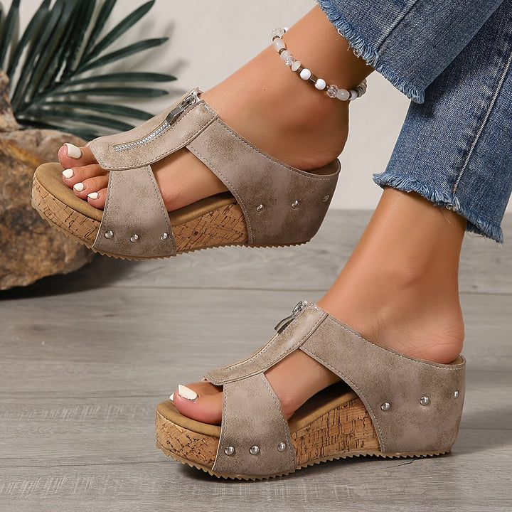 Vera | Women's Platform Slip-On Wedge Sandals for Walking