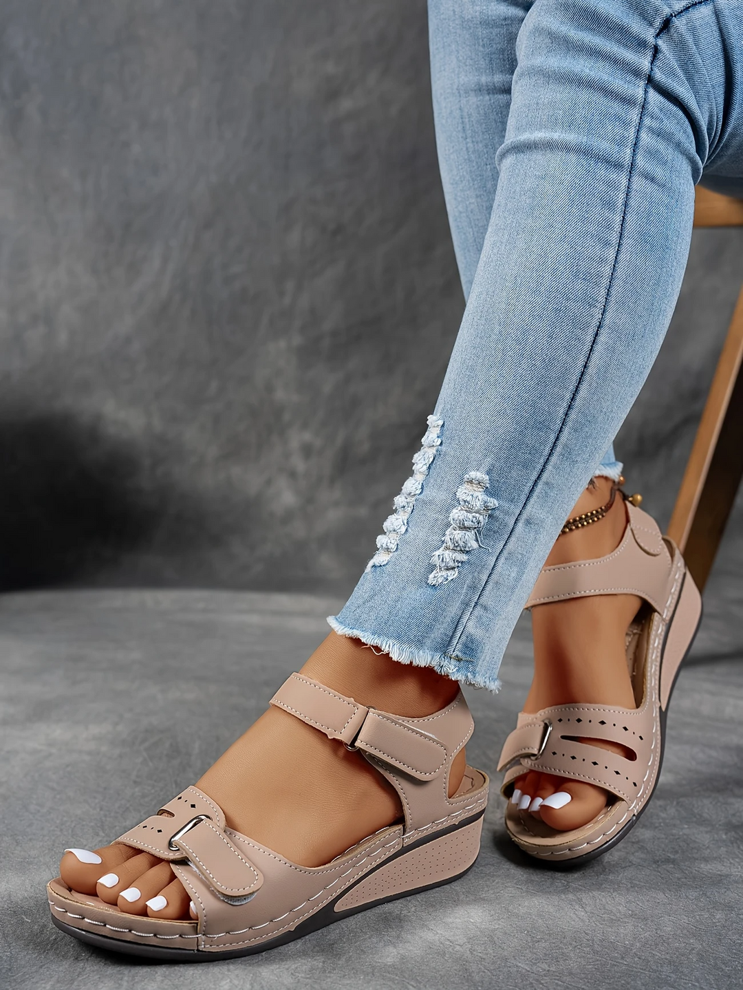 Rae | Women's Platform Cushioned Wedge Sandals