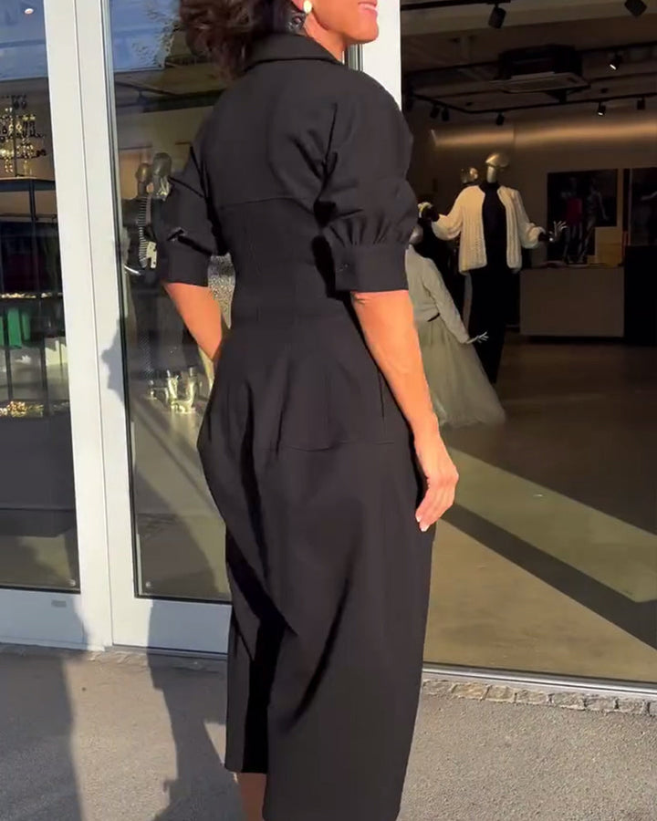 Hailey - Collared Midi Dress