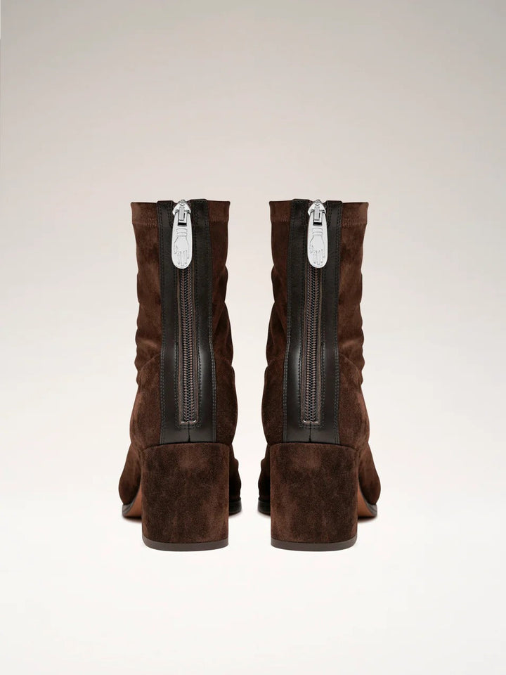 Jamie - Suede Square Toe Boots