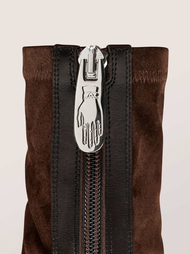 Jamie - Suede Square Toe Boots