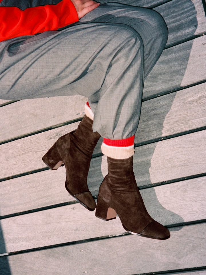 Jamie - Suede Square Toe Boots