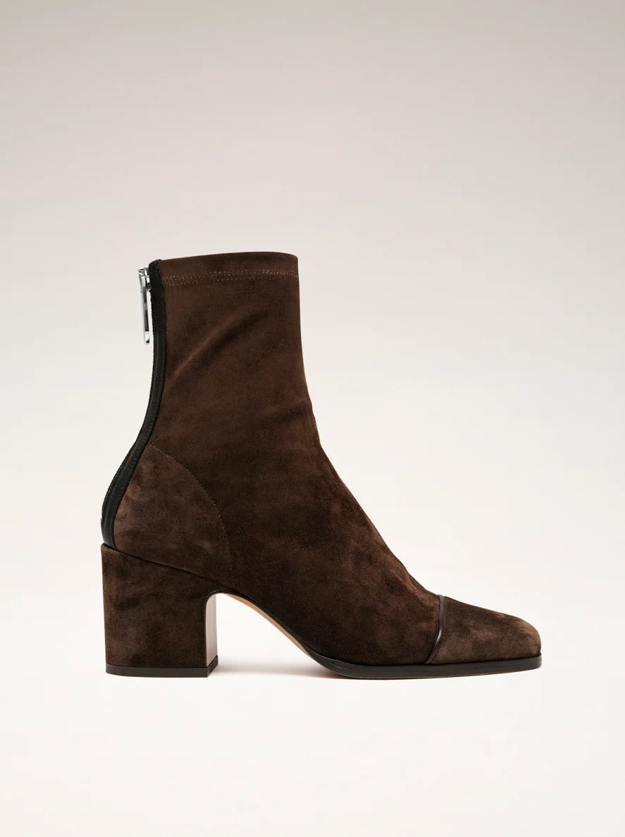 Jamie - Suede Square Toe Boots