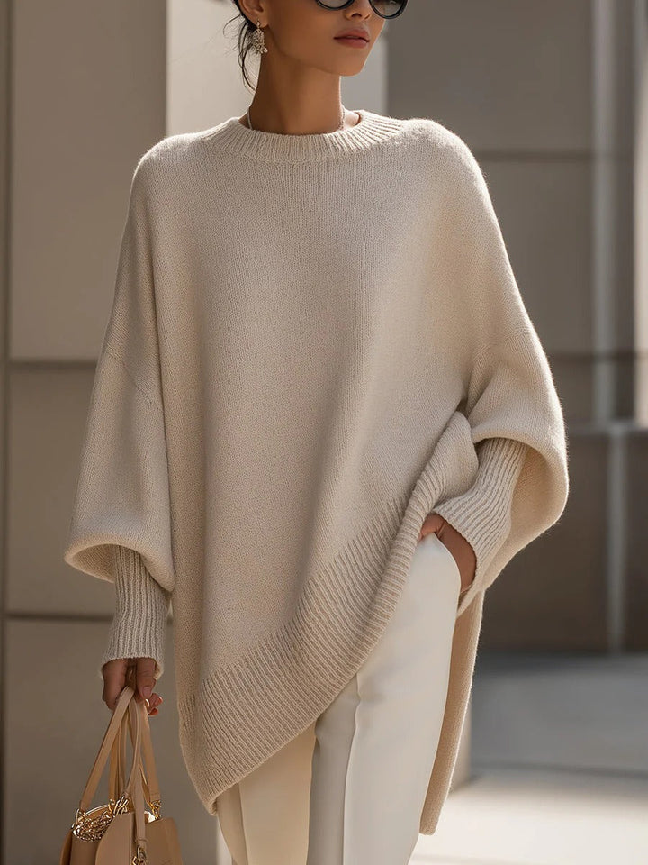 Clara - Oversized Batwing Knit Poncho