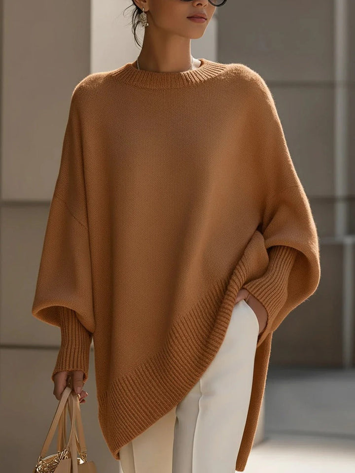 Clara - Oversized Batwing Knit Poncho