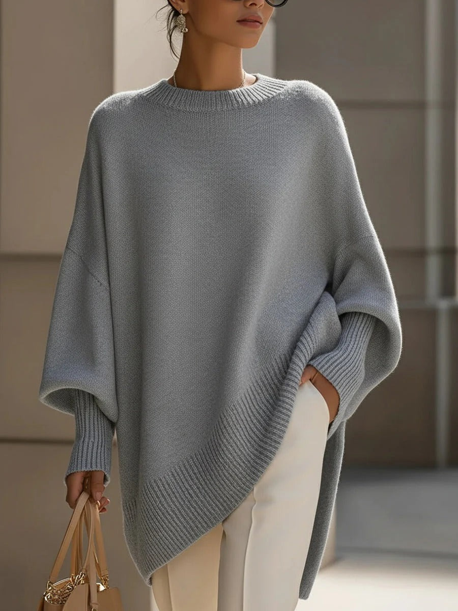 Clara - Oversized Batwing Knit Poncho