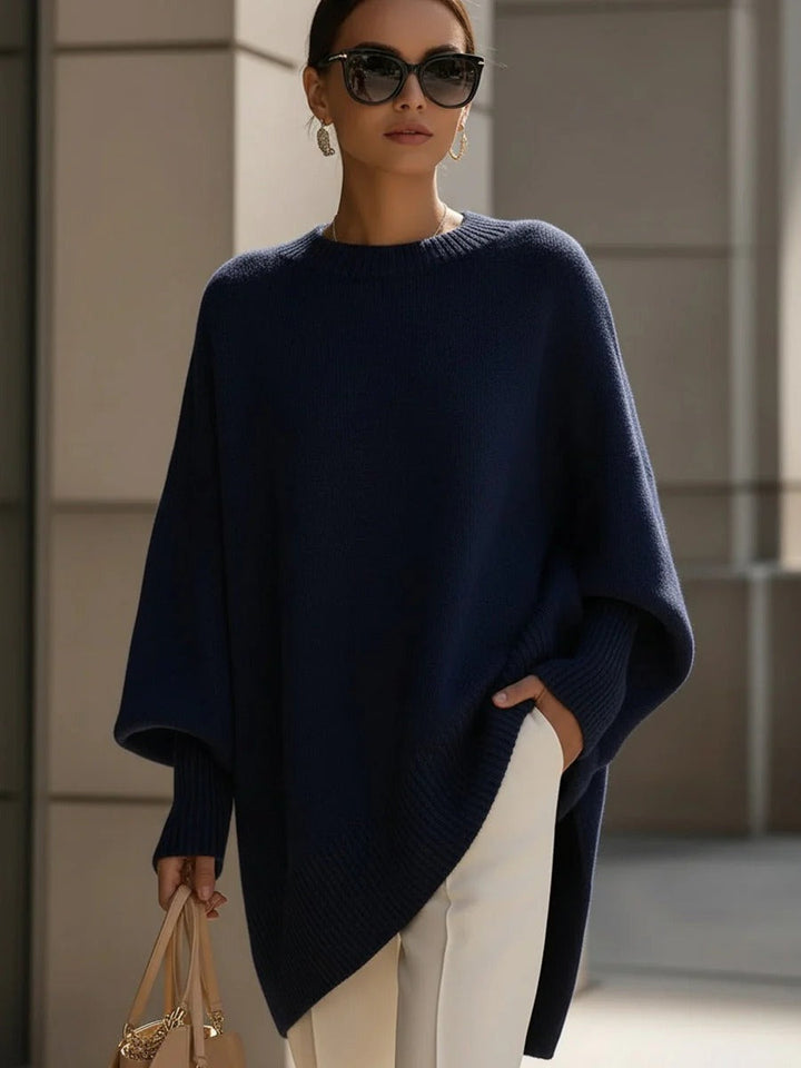 Clara - Oversized Batwing Knit Poncho