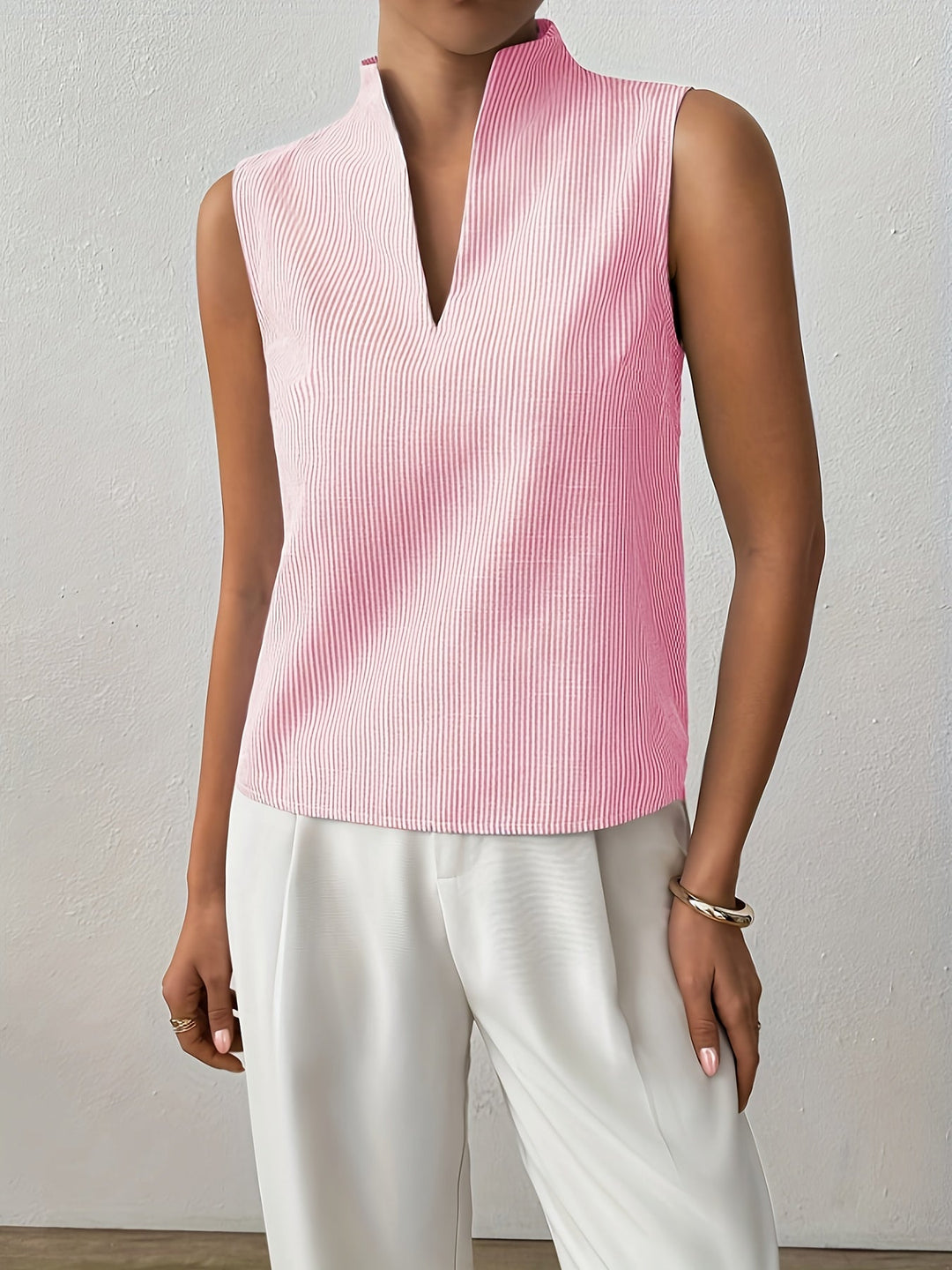 Roma Striped Sleeveless Top