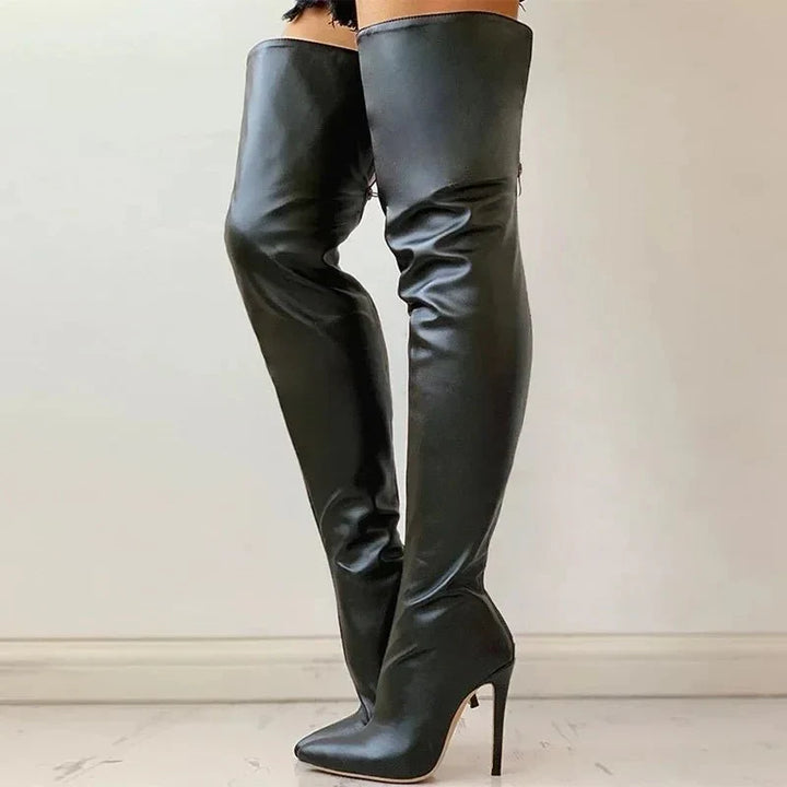 Hailey - Thigh-High Stiletto Boots
