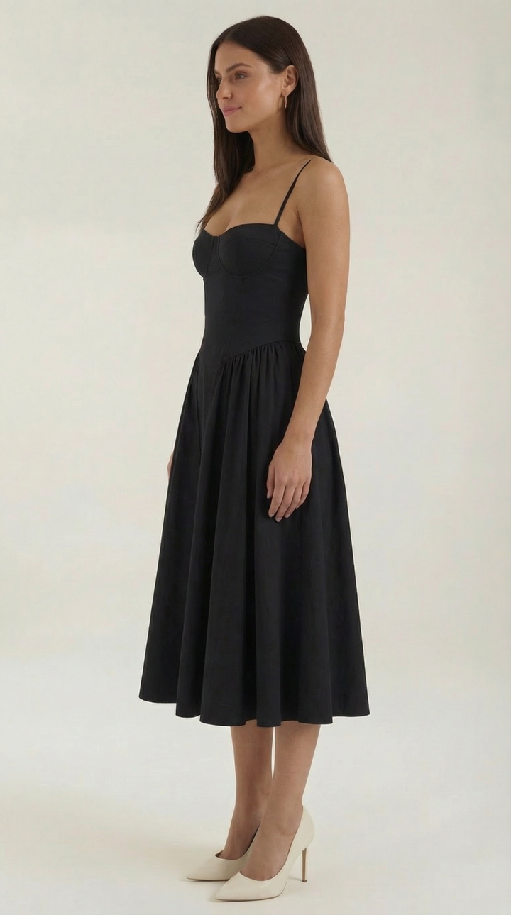 Odette Corset Midi Dress