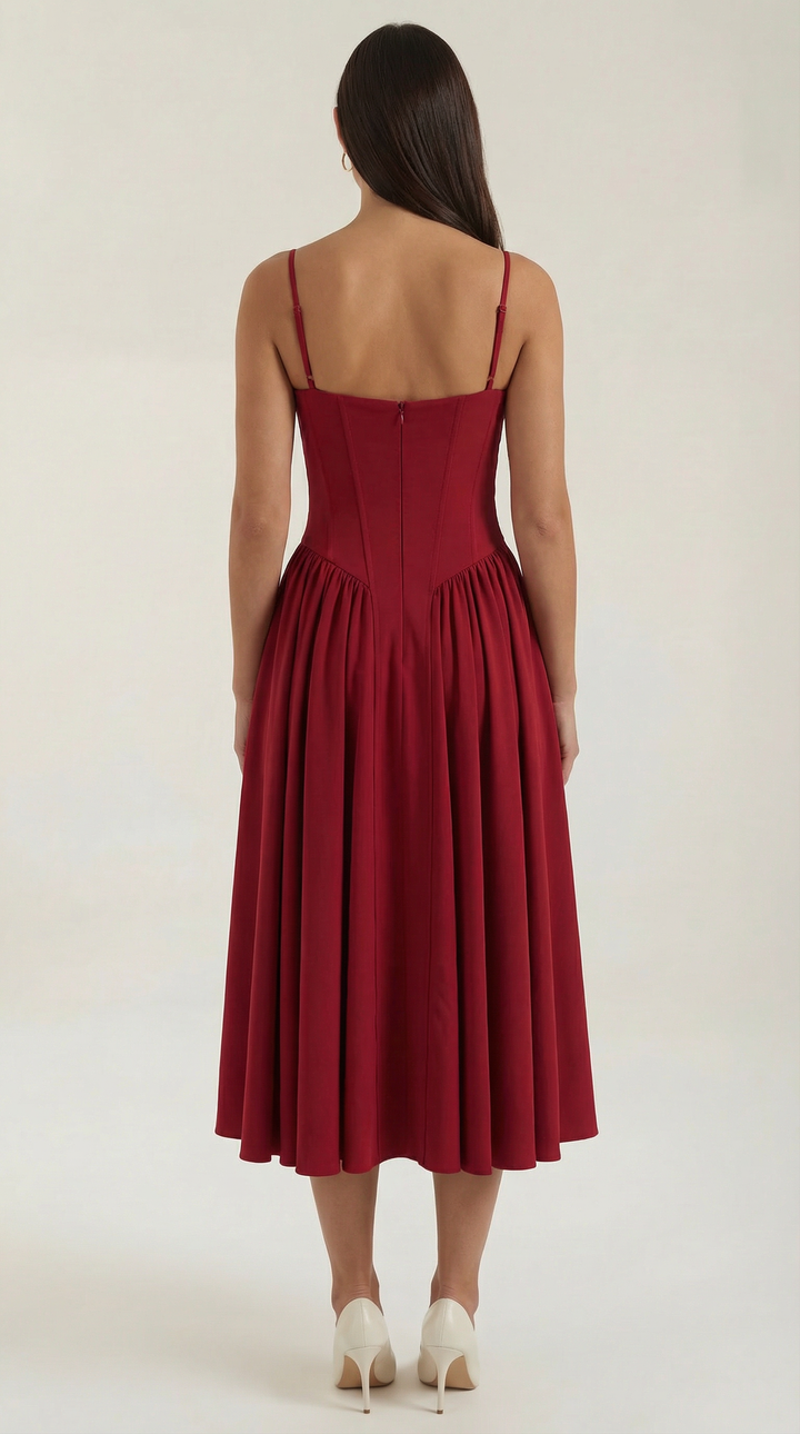 Odette Corset Midi Dress