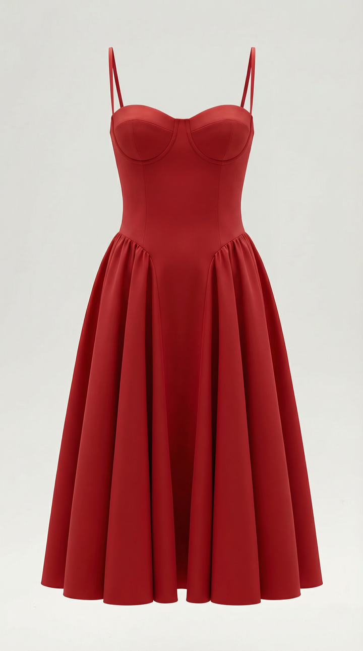 Odette Corset Midi Dress