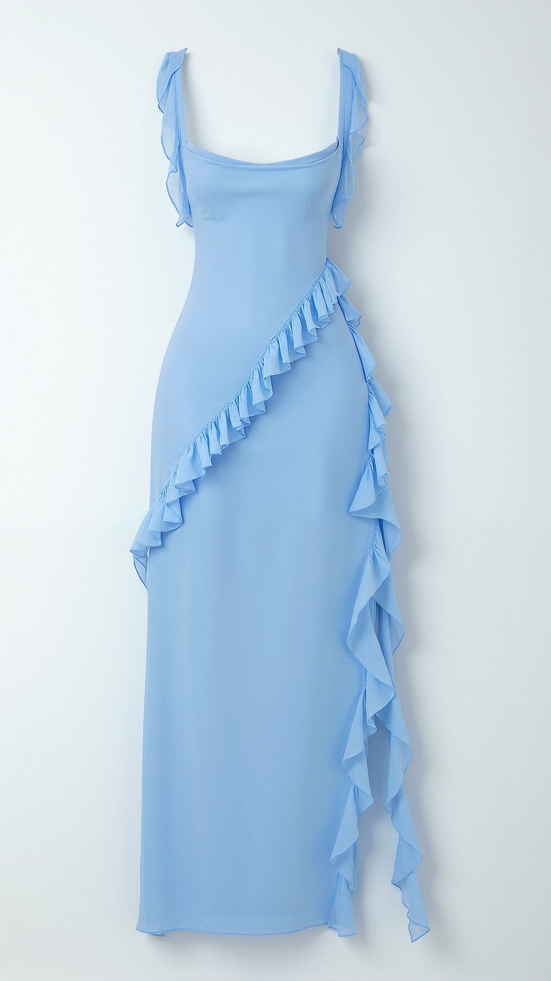Women's Prom Dress | Ruffled with Slit Maxi