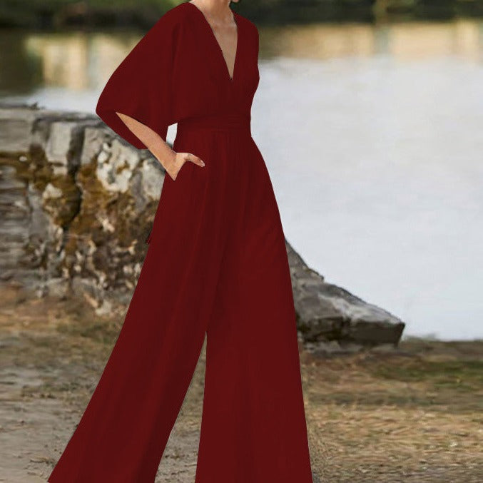 Lena - Elegant V-neck jumpsuit